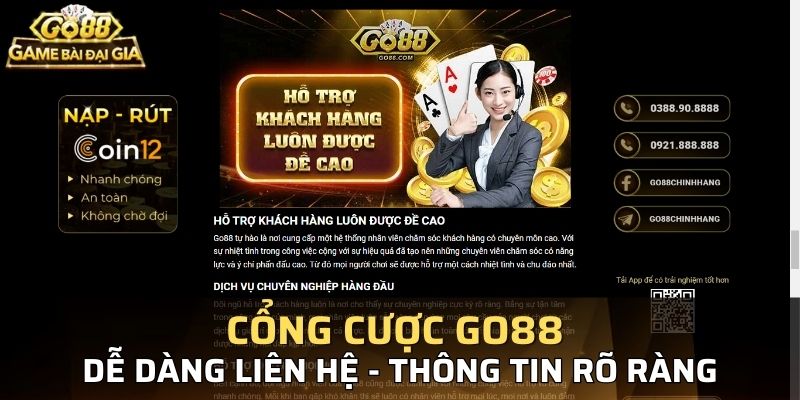 Go88 th?t lu?n ??y ?? th?ng tin và h? tr? khách hàng t?t nh?t